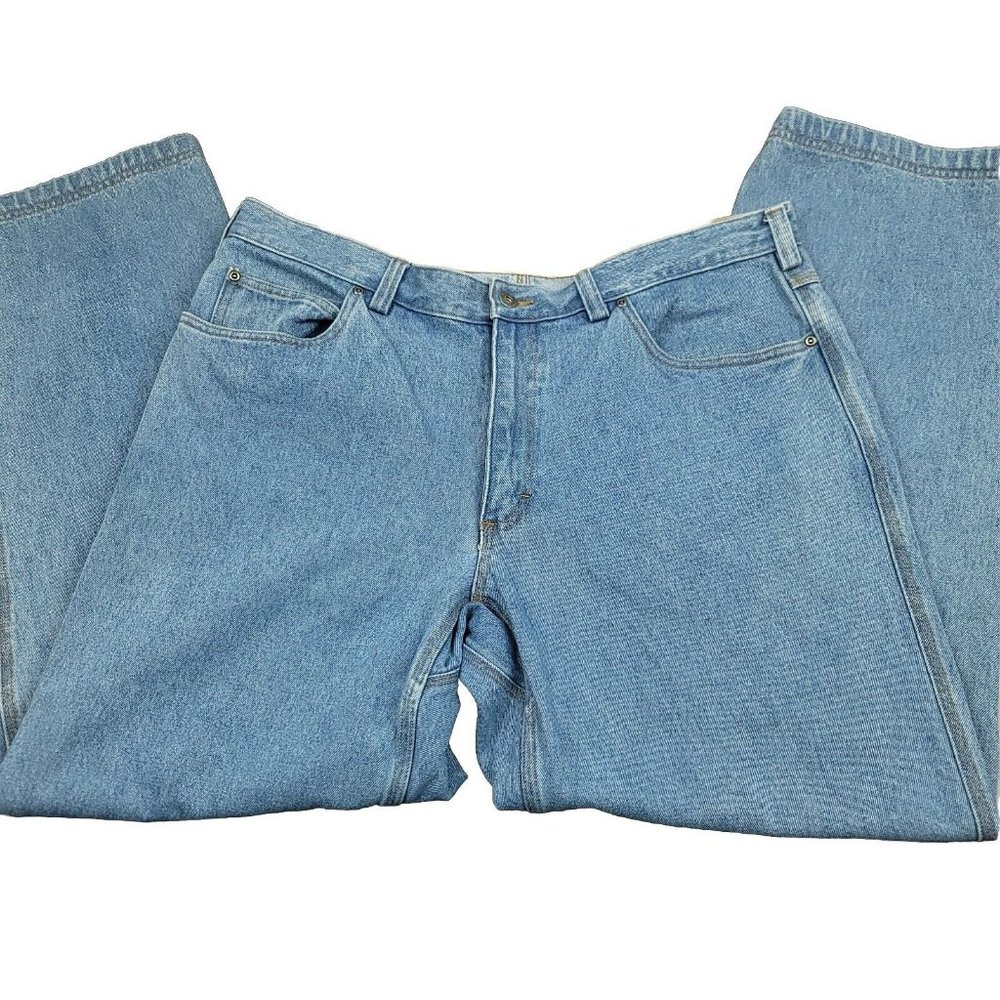 Duluth Trading Co 40 x 32 Jeans Fire Hose Heavy Duty Blue‎ Denim Medium Wash